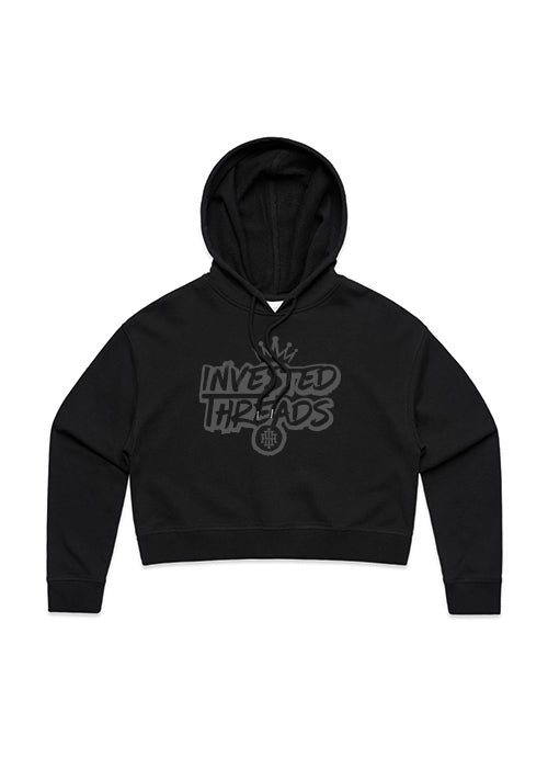 Crop top watermark hoodie