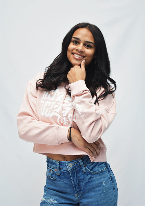 Crop top watermark hoodie
