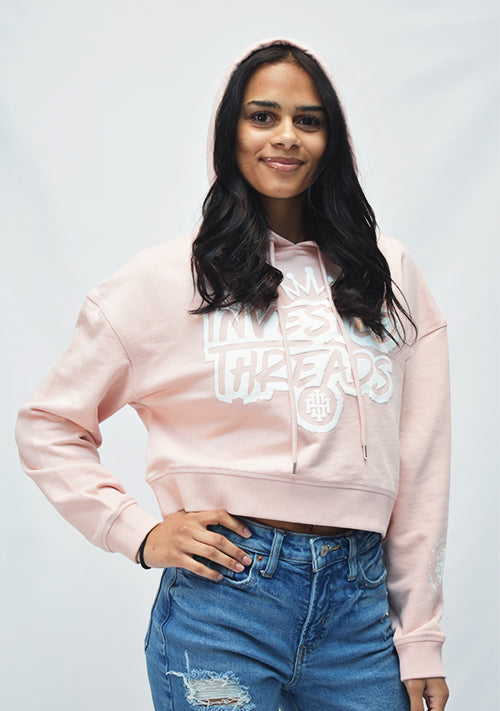 Crop top watermark hoodie